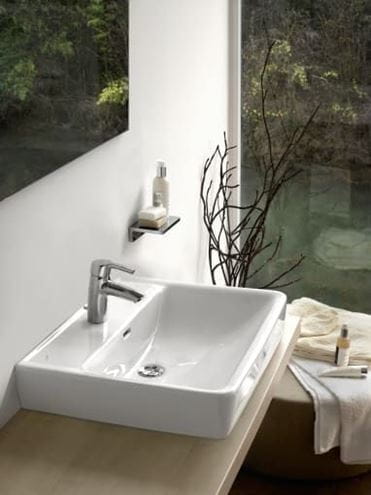 LAUFEN PRO S COMPACT umývadlo 60 cm, s otvorom pre batériu a prepadom, LCC H8179594001041 Obrázek - fotka