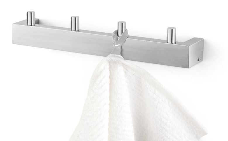 ZACK LINEA držiak uterákov so štyrmi háčikmi 265 mm, nerez oceľ 40389 Obrázek - fotka