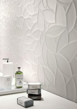 MARAZZI ESSENZIALE obklad 40x120cm, veľkoformátový, štruktúra flora 3D, satén, biela MMFP Obrázek - fotka