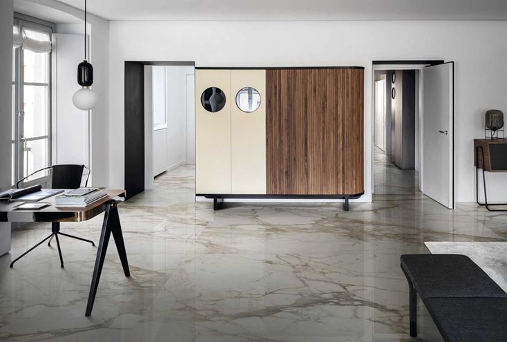 MARAZZI GRANDE MARBLE LOOK dlažba 120x278cm, veľkoformátová, lesk, golden white M71D Obrázek - fotka
