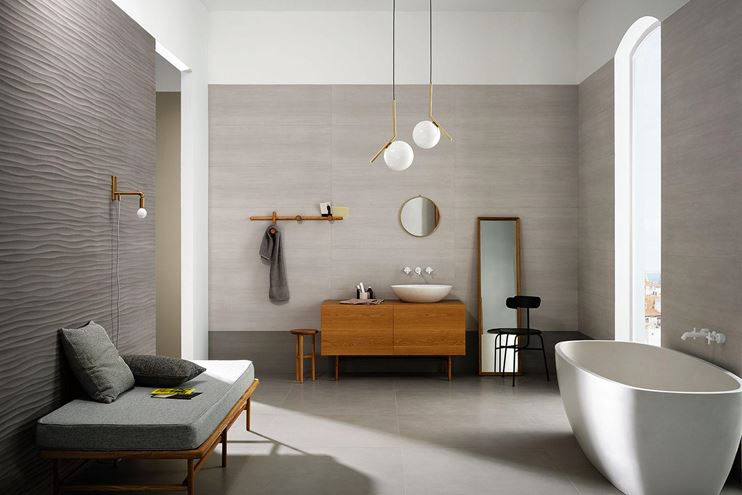 MARAZZI MATERIKA obklad 40x120cm, wave, veľkoformátový, off white MMFV Obrázek - fotka