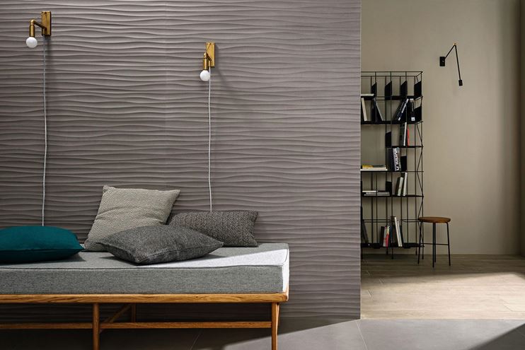 MARAZZI MATERIKA obklad 40x120cm, wave, veľkoformátový, antracite MMFY Obrázek - fotka