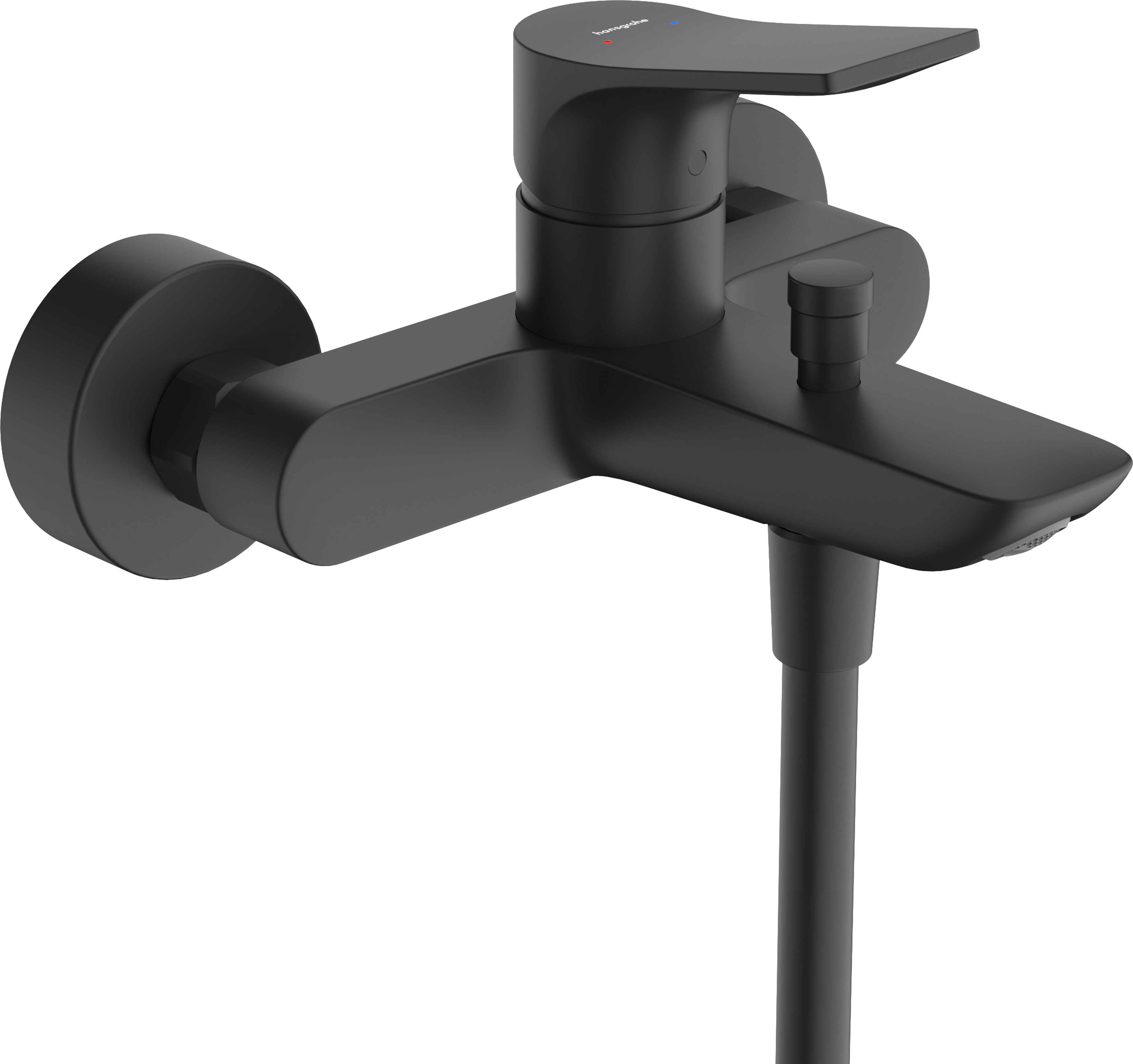 HANSGROHE ZEBRIS E vaňová nástenná batéria, matná čierna