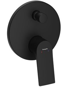 HANSGROHE ZEBRIS E vaňová podomietková batéria, s prepínačom, matná čierna