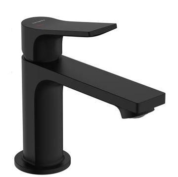 HANSGROHE ZEBRIS E umývadlová stojanková batéria, s odtokovou súpravou, CoolStart, EcoSmart, matná čierna