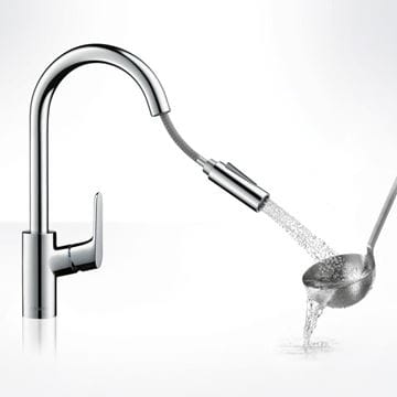 HANSGROHE FOCUS M41 drezová batéria, s vyťahovacou sprškou, chróm 31815000 Obrázek - fotka