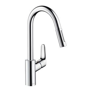 HANSGROHE FOCUS M41 drezová batéria, s vyťahovacou sprškou, chróm