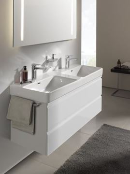 LAUFEN PRO S dvojumývadlo 130 cm, s 2 otvormi pre batérie a prepadom, LCC H8149684001041 Obrázek - fotka