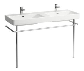 LAUFEN PRO S dvojumývadlo 130 cm, s 2 otvormi pre batérie a prepadom H8149680001041 Obrázek - fotka