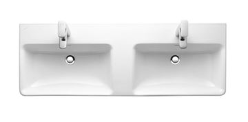 LAUFEN PRO S dvojumývadlo 130 cm, s 2 otvormi pre batérie a prepadom H8149680001041 Obrázek - fotka