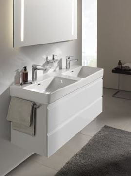 LAUFEN PRO S dvojumývadlo 130 cm, s 3 otvormi pre batériu a prepadom, LCC H8149684001081 Obrázek - fotka