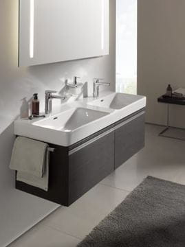 LAUFEN PRO S dvojumývadlo 130 cm, s 3 otvormi pre batériu a prepadom, LCC H8149684001081 Obrázek - fotka