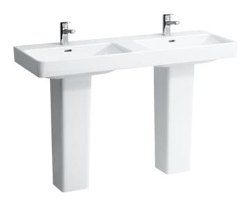 LAUFEN PRO S dvojumývadlo 130 cm, s 3 otvormi pre batériu a prepadom, LCC H8149684001081 Obrázek - fotka
