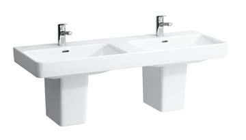 LAUFEN PRO S dvojumývadlo 130 cm, s 3 otvormi pre batériu a prepadom, LCC H8149684001081 Obrázek - fotka