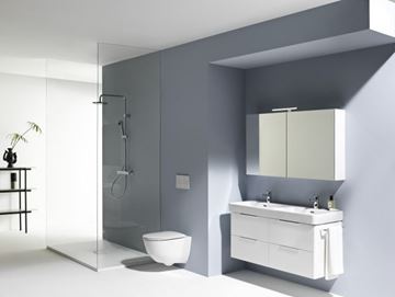 LAUFEN PRO S dvojumývadlo 120 cm, s 2 otvormi pre batérie a prepadom H8149660001041 Obrázek - fotka