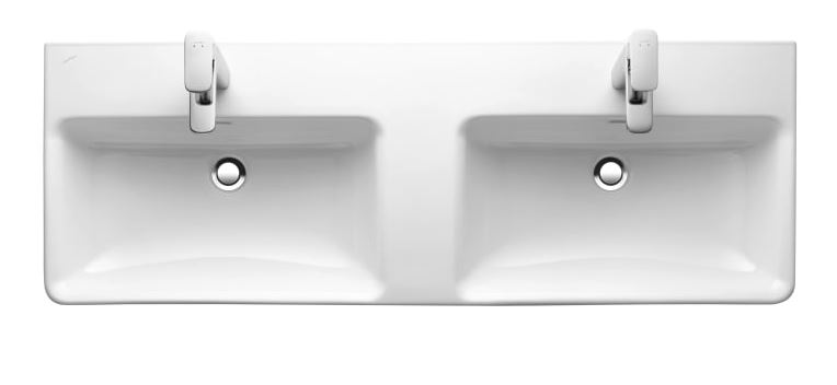 LAUFEN PRO S dvojumývadlo 120 cm, s 2 otvormi pre batérie a prepadom, LCC H8149664001041 Obrázek - fotka
