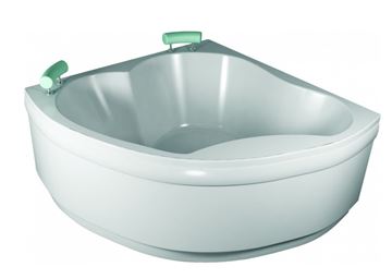 TEIKO DIAMANT rohová vaňa 148x148 cm, pro 2 osoby, s nožičkami, akrylát V111149N04T02001 Obrázek - fotka