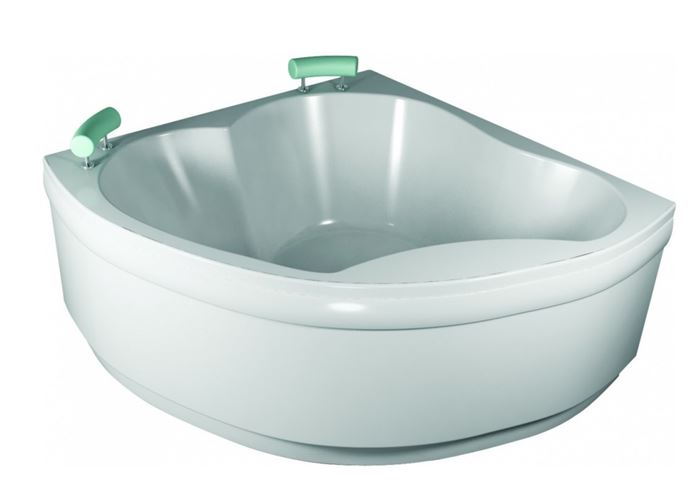 TEIKO DIAMANT rohová vaňa 148x148 cm, pro 2 osoby, s nožičkami, akrylát V111149N04T02001 Obrázek - fotka