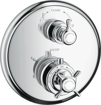 AXOR MONTREUX podomietková termostatická batéria, pre 2 spotrebiče, chróm