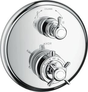 AXOR MONTREUX podomietková termostatická batéria, pre 2 spotrebiče, chróm