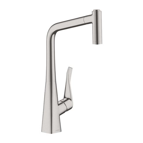 HANSGROHE METRIS M71 drezová batéria, s vyťahovacou sprškou, nerez 14820800 Obrázek - Hlavní obrázek
