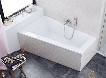 SANTECH EVO-S rohová vaňa 170x100 cm, bez nožičiek, akrylát SAEVO170L Obrázek - fotka