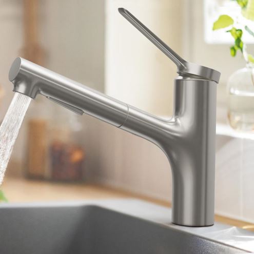HANSGROHE ZESIS M33 drezová batéria, s vyťahovacou sprškou, nerez 74800800 Obrázek - fotka