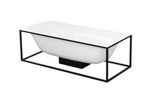 BETTELUX SHAPE voľne stojaca vaňa 180x80 cm, bez rámu, BetteGlaze, titánová oceľ