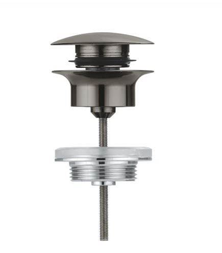 GROHE umývadlový výpust, click-clack, s prepadom, kartáčovaný hard graphite 65807AL0 Obrázek - fotka