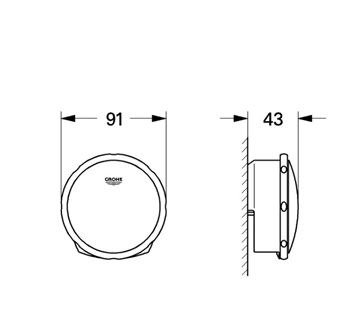 GROHE TALENTOFILL sada krytiek pre napúšťaciu a odtokovú súpravu, supersteel 19952DC0 Technický nákres