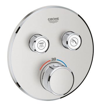 GROHE GROHTHERM SMARTCONTROL podomietková termostatická batéria, pre 2 spotrebiče, Water Saving, supersteel