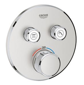 GROHE GROHTHERM SMARTCONTROL podomietková termostatická batéria, pre 2 spotrebiče, Water Saving, supersteel