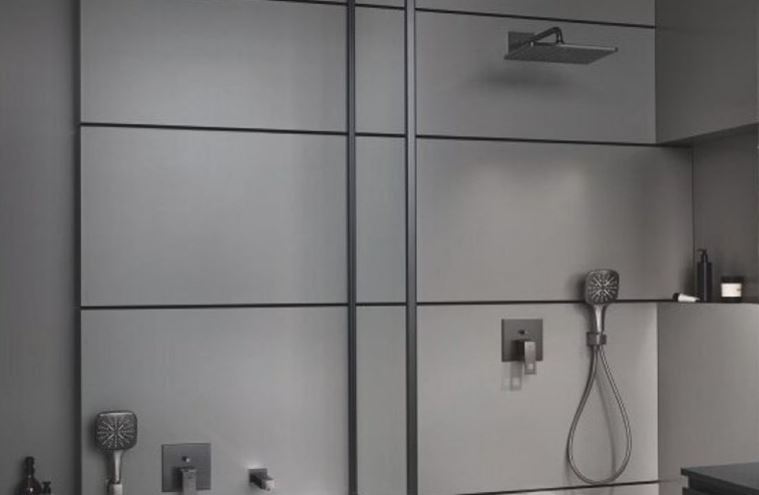 GROHE EUROCUBE vaňová podomietková batéria, s prepínačom, brúsený hard graphite 24062AL0 Obrázek - fotka