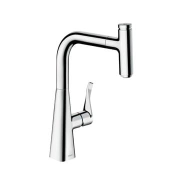 HANSGROHE METRIS SELECT M71 drezová batéria, s vyťahovacou koncovkou, chróm