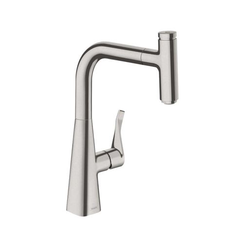 HANSGROHE METRIS SELECT M71 drezová batéria, s vyťahovacou koncovkou, nerez 14857800 Obrázek - Hlavní obrázek