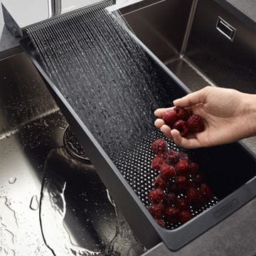 HANSGROHE AQUNO SELECT M81 drezová batéria, s vyťahovacou koncovkou a plochou spŕškou, matná čierna 73836670 Obrázek - fotka