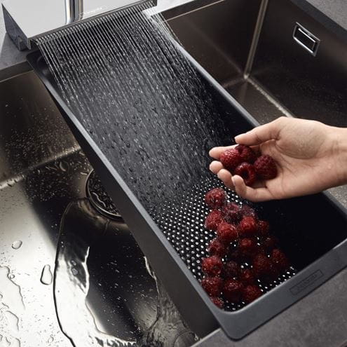 HANSGROHE AQUNO SELECT M81 drezová batéria, s vyťahovacou koncovkou a plochou spŕškou, matná čierna 73836670 Obrázek - fotka