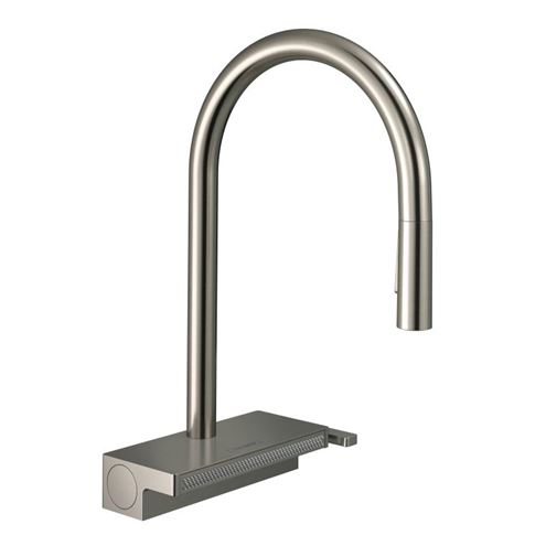 HANSGROHE AQUNO SELECT M81 drezová batéria, s vyťahovacou sprškou a plochým sprchovacím prúdom, sBox, EcoSmart, nerez 73831800 Obrázek - Hlavní obrázek