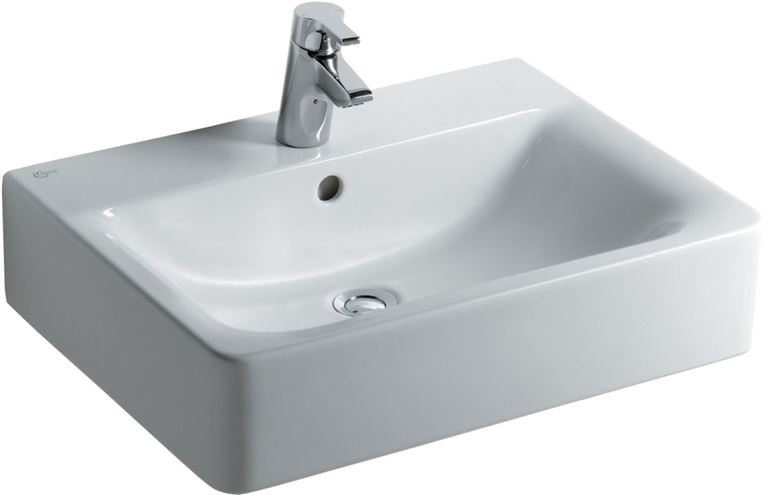 IDEAL STANDARD CONNECT CUBE umývadlo 60 cm, s otvorom pre batériu a prepadom E714101 Obrázek - Hlavní obrázek