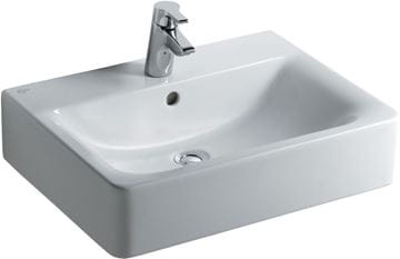 IDEAL STANDARD CONNECT CUBE umývadlo 60 cm, s otvorom pre batériu a prepadom E714101 Obrázek - fotka