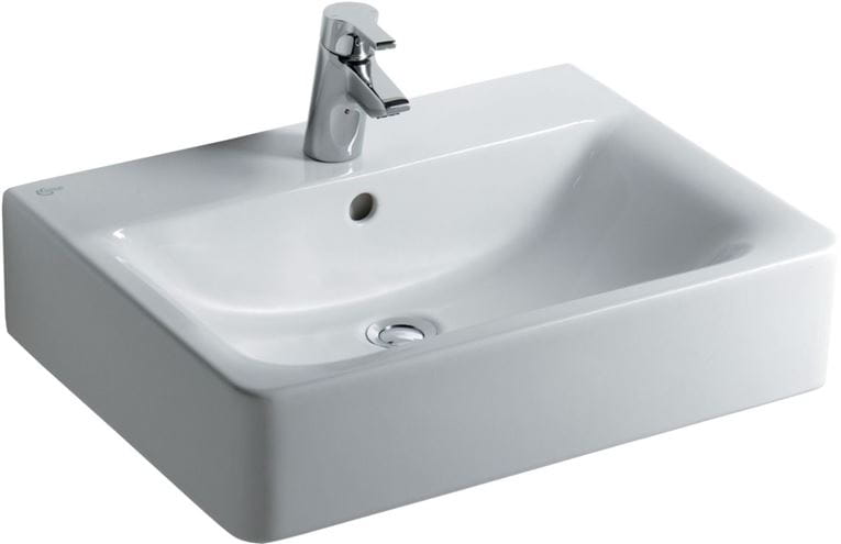 IDEAL STANDARD CONNECT CUBE umývadlo 60 cm, s otvorom pre batériu a prepadom, Ideal Plus E7141MA Obrázek - Hlavní obrázek