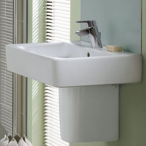IDEAL STANDARD CONNECT CUBE umývadlo 60 cm, s otvorom pre batériu a prepadom, Ideal Plus E7141MA Obrázek - fotka