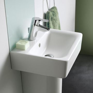 IDEAL STANDARD CONNECT CUBE umývadlo 50 cm, s otvorom pre batériu a prepadom E713801 Obrázek - fotka