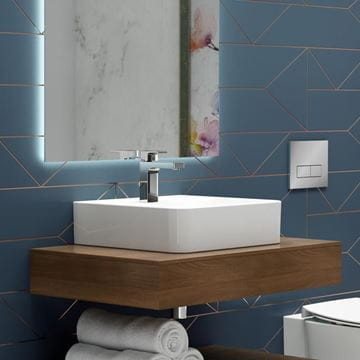 IDEAL STANDARD STRADA II umývadlo na dosku 50 cm, s otvorom pre batériu a prepadom, brúsené T364301 Obrázek - fotka