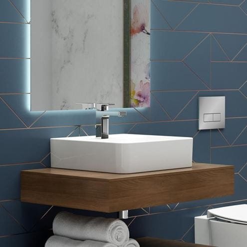 IDEAL STANDARD STRADA II umývadlo na dosku 50 cm, s otvorom pre batériu a prepadom, brúsené T364301 Obrázek - fotka