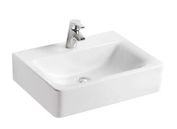 IDEAL STANDARD CONNECT CUBE umývadlo 55 cm, s otvorom pre batériu, bez prepadu E811301 Obrázek - fotka
