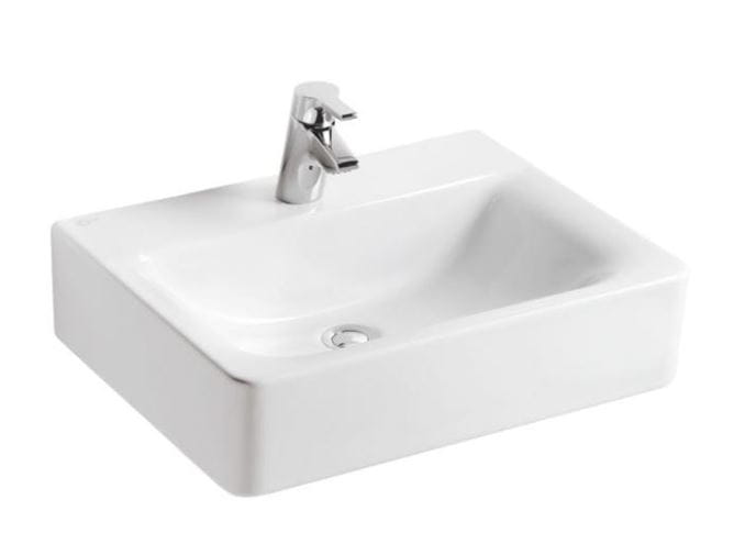 IDEAL STANDARD CONNECT CUBE umývadlo 55 cm, s otvorom pre batériu, bez prepadu E811301 Obrázek - fotka