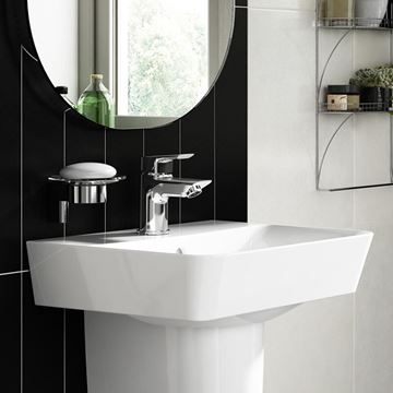 IDEAL STANDARD CONNECT AIR CUBE umývadielko 40 cm, s otvorom pre batériu a prepadom E030701 Obrázek - fotka