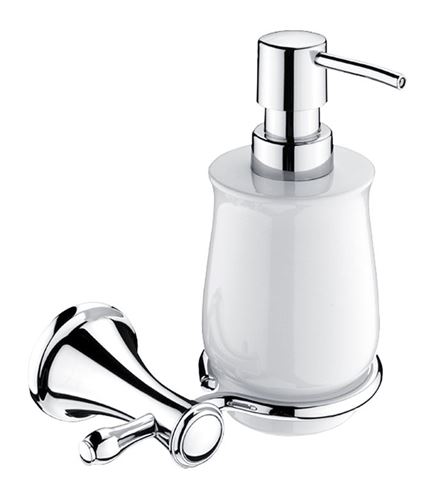 NIMCO LADA dávkovač tekutého mydla 300 ml, nástenný, keramika, chróm/biela LA 19031K-26 Obrázek - Hlavní obrázek