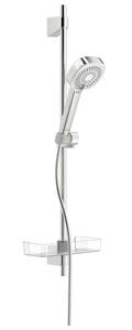HANSA BASICJET sprchová súprava 4-dielna, ručná sprcha 96x96 mm, 3 prúdy, tyč, hadica, mydelnička, Eco, chróm